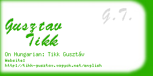 gusztav tikk business card